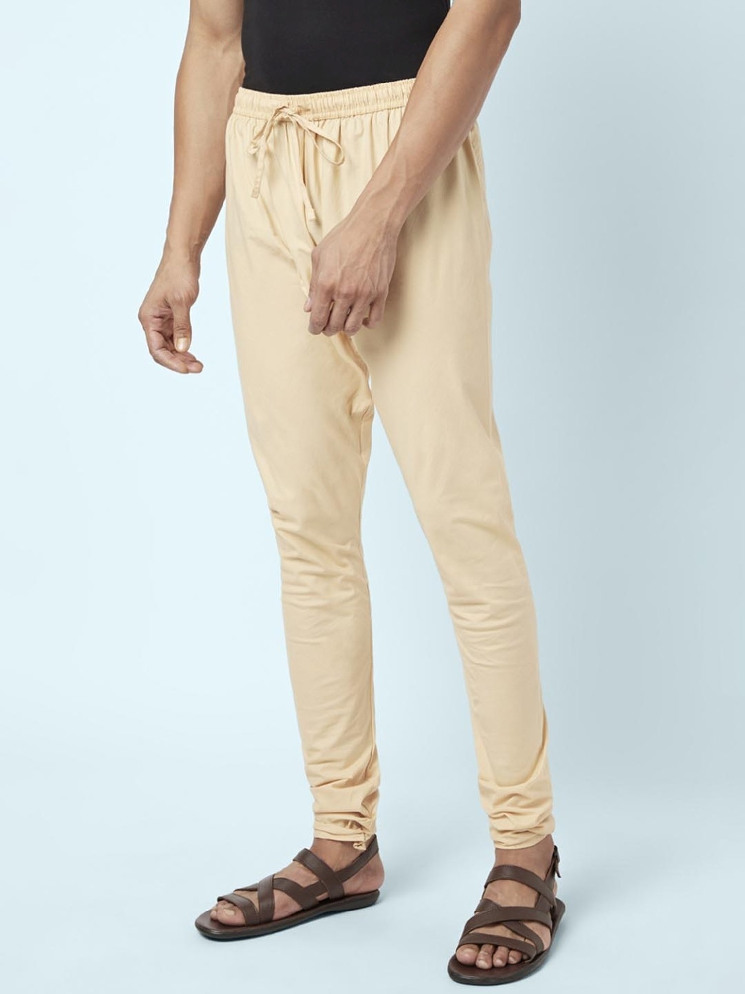 Indus Route by Pantaloons Beige Cotton Regular Fit Churidars