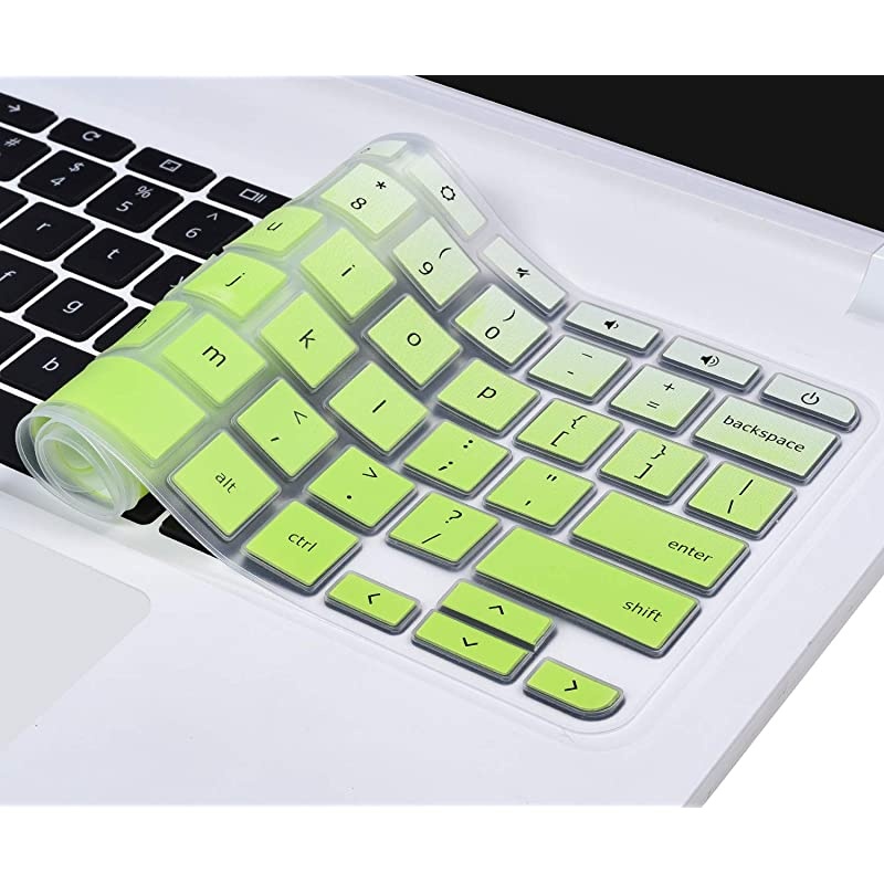 Keyboard Cover for Acer 11.6 Chromebook R11 CB3-131 CB3-132 132T / Acer Chromebook Spin 13 CP713 CB5-312T / Chromebook 14 CB3 CP5 CB514 / Chromebook 15 CB3 CB5 CB315 CB515 Series, Ombre Green