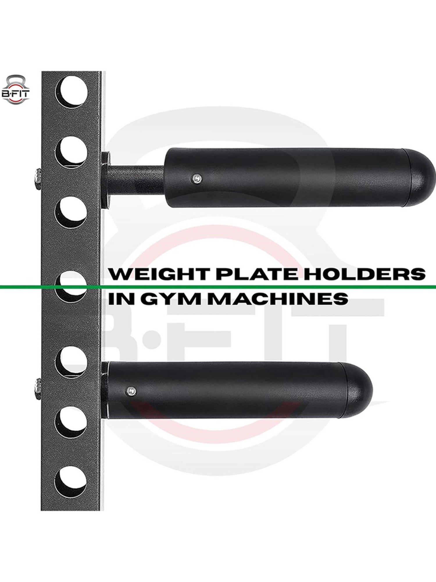 B Fit 2 Piece Nylon Adapter Sleeve 8", Convert 1" Bars or Posts to 2" Olympic Bars (Black)