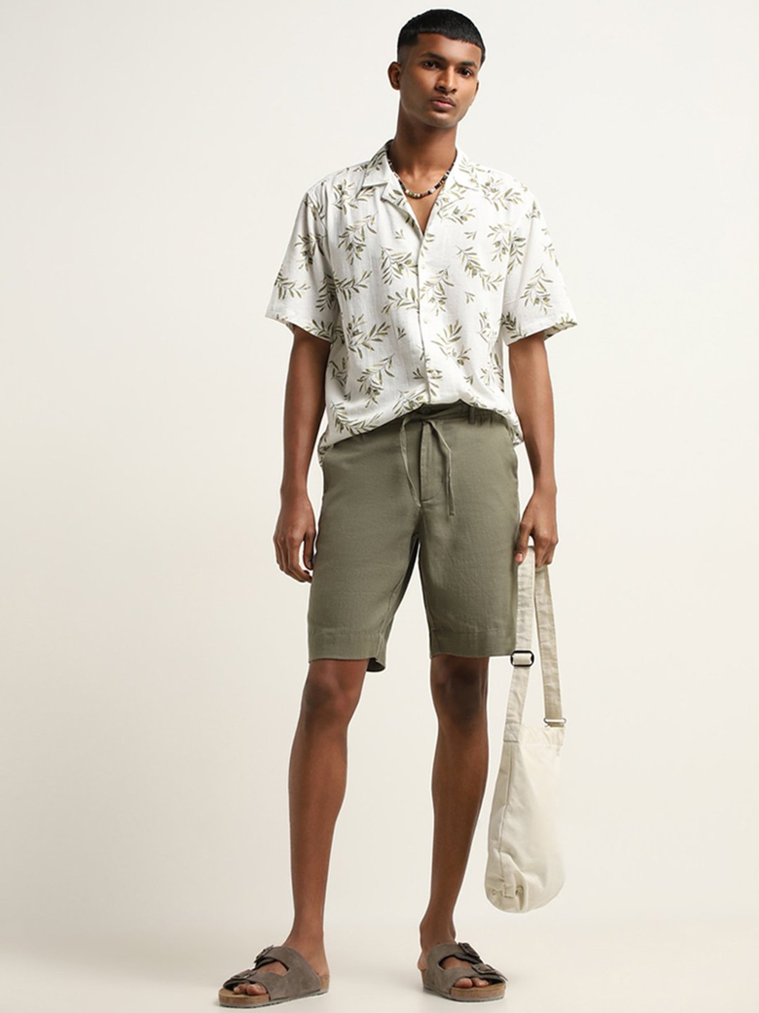 ETA by Westside Olive Relaxed Fit Shorts