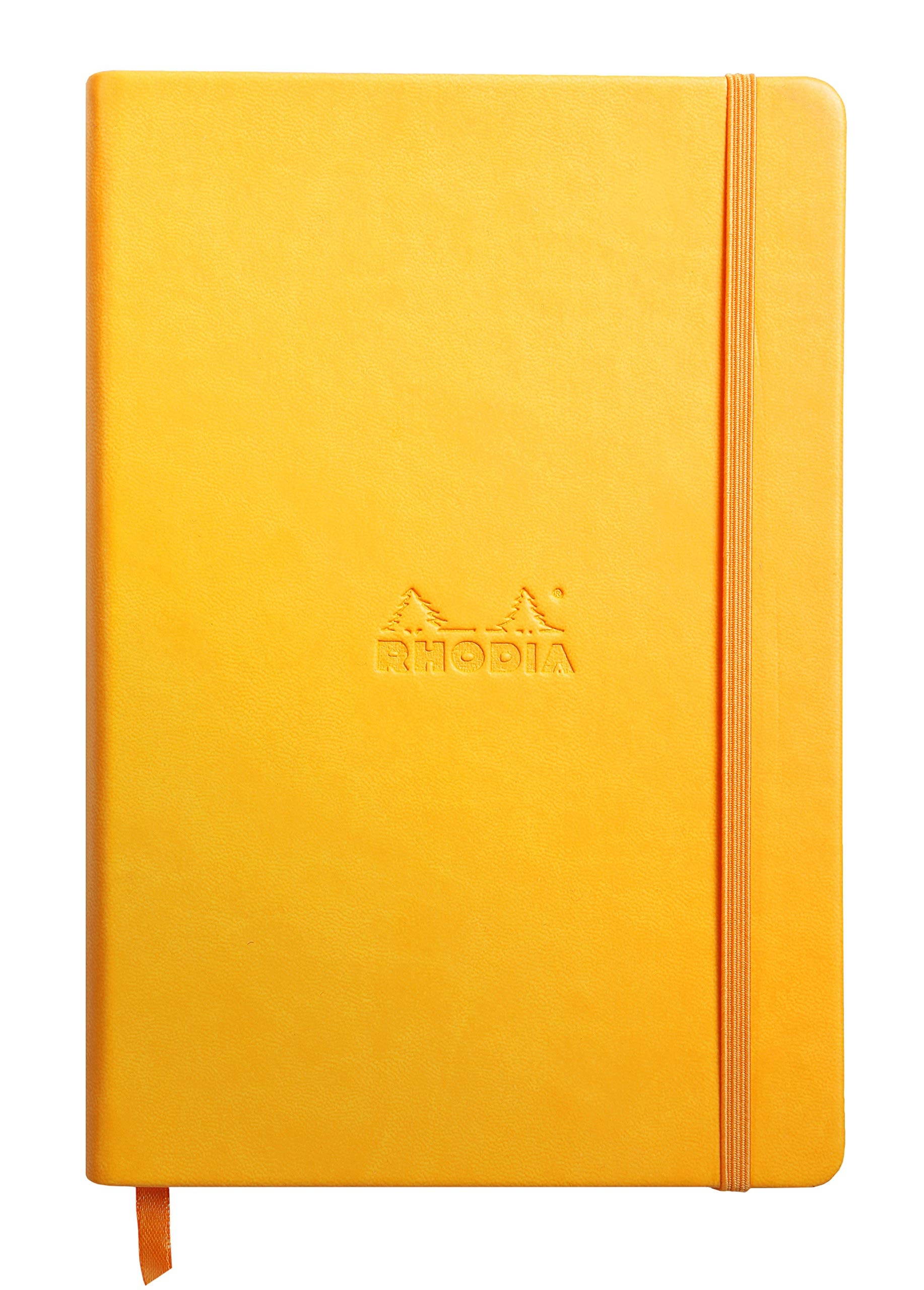 Rhodia Rhodiarama A5 Webnotebook, 5.5 in x 8.25, Lined - Yellow (118756)