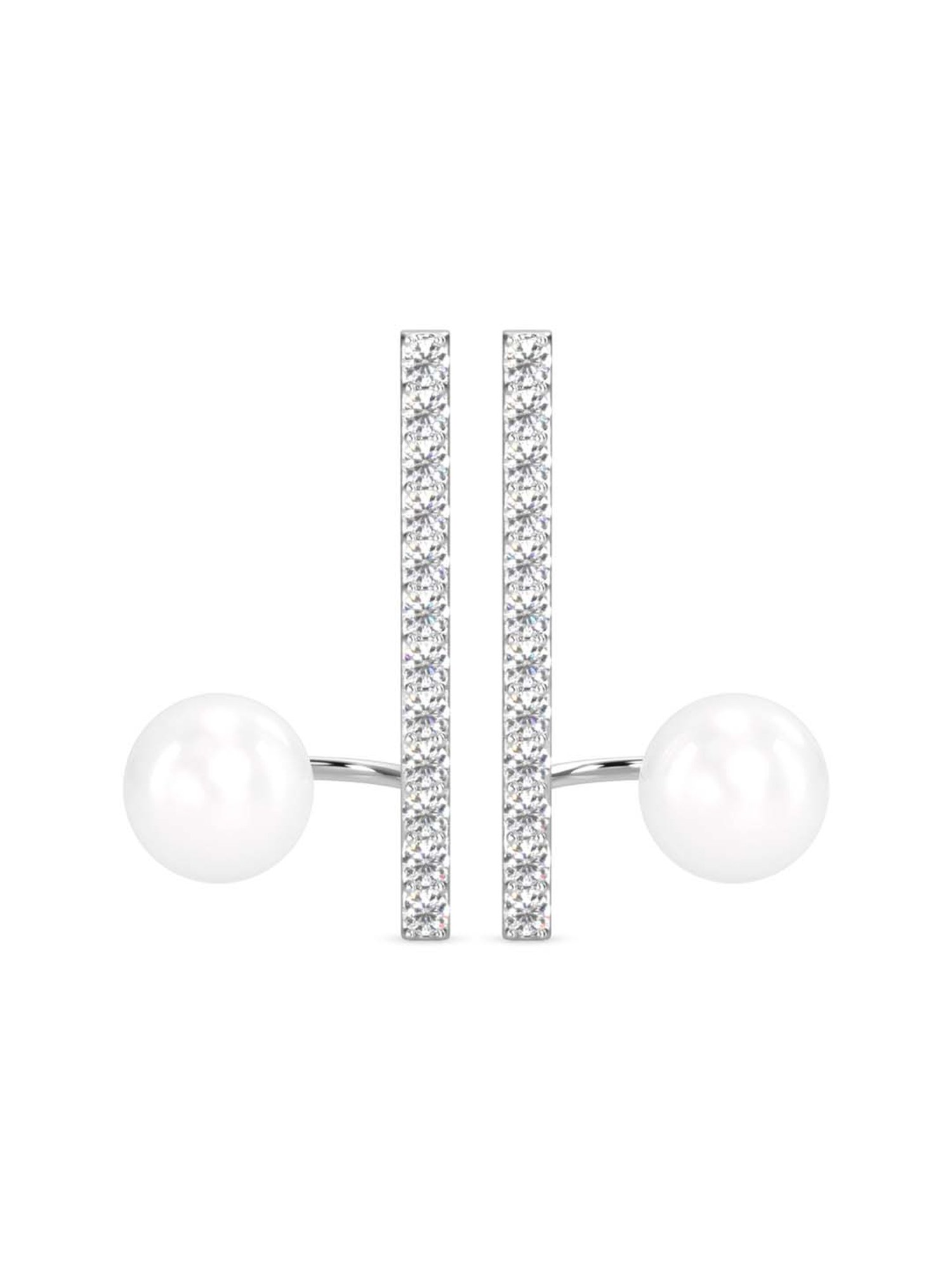 Clara 92.5 Sterling Silver Rhodium-Plated Swiss Zirconia Ichika Earrings