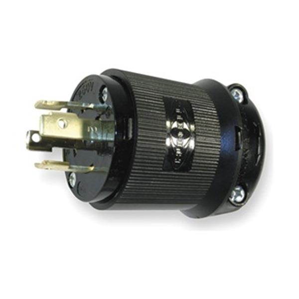 Hubbell Wiring Device-Kellems Plug,125/250VAC,30A,L14-30P,3P,4W,1PH  HBL2711BK