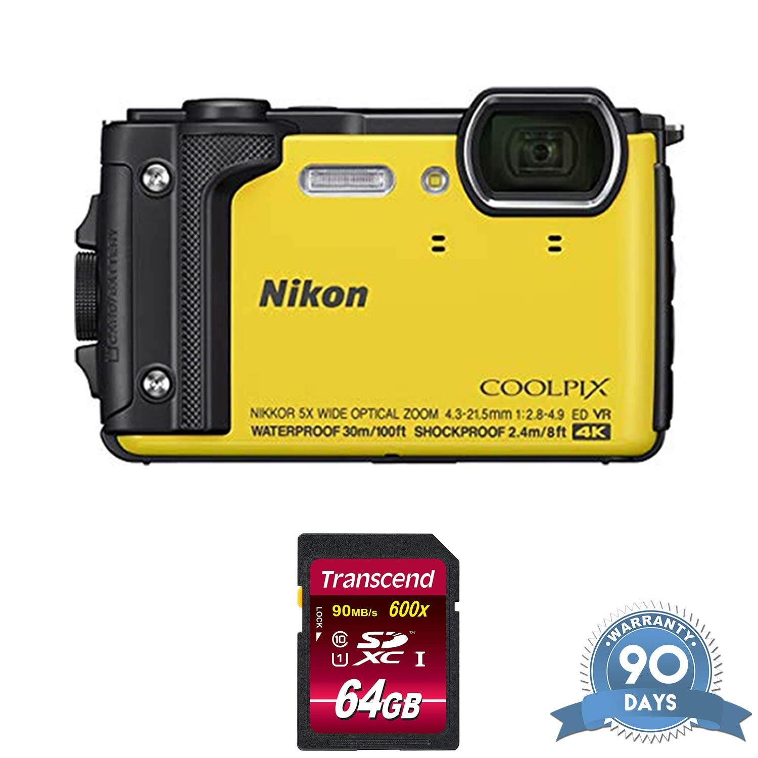 Nikon COOLPIX W300 Digital Camera (Orange) - with Memory Card
