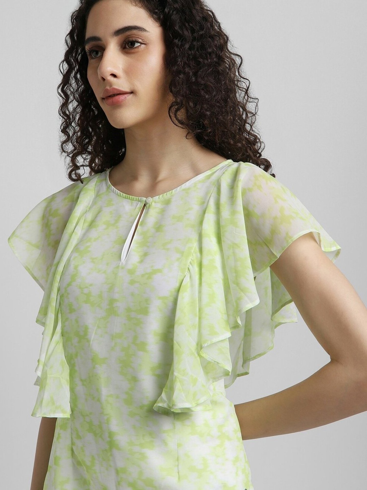 Allen Solly Green Printed Top