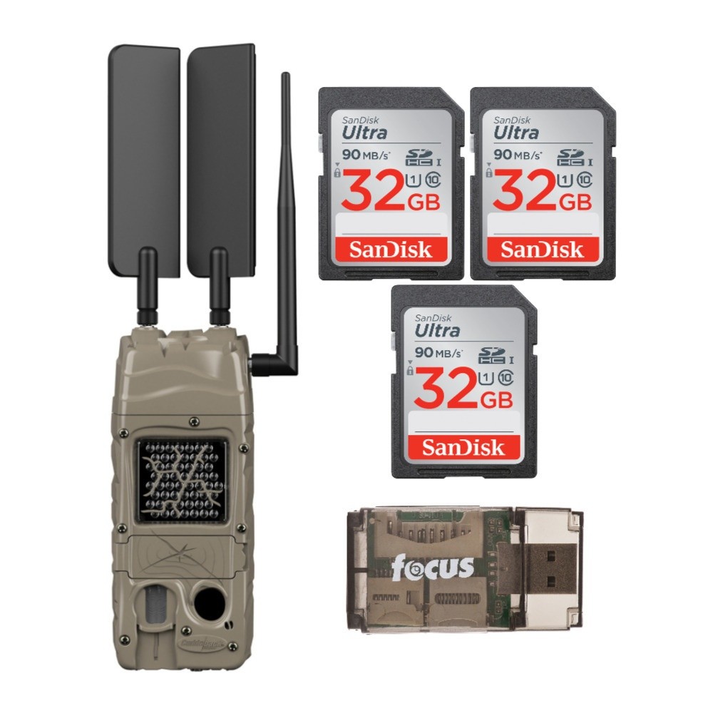 Cuddeback CuddeLink Cell Trail Camera (Verizon) with 32GB SD Cards and Reader