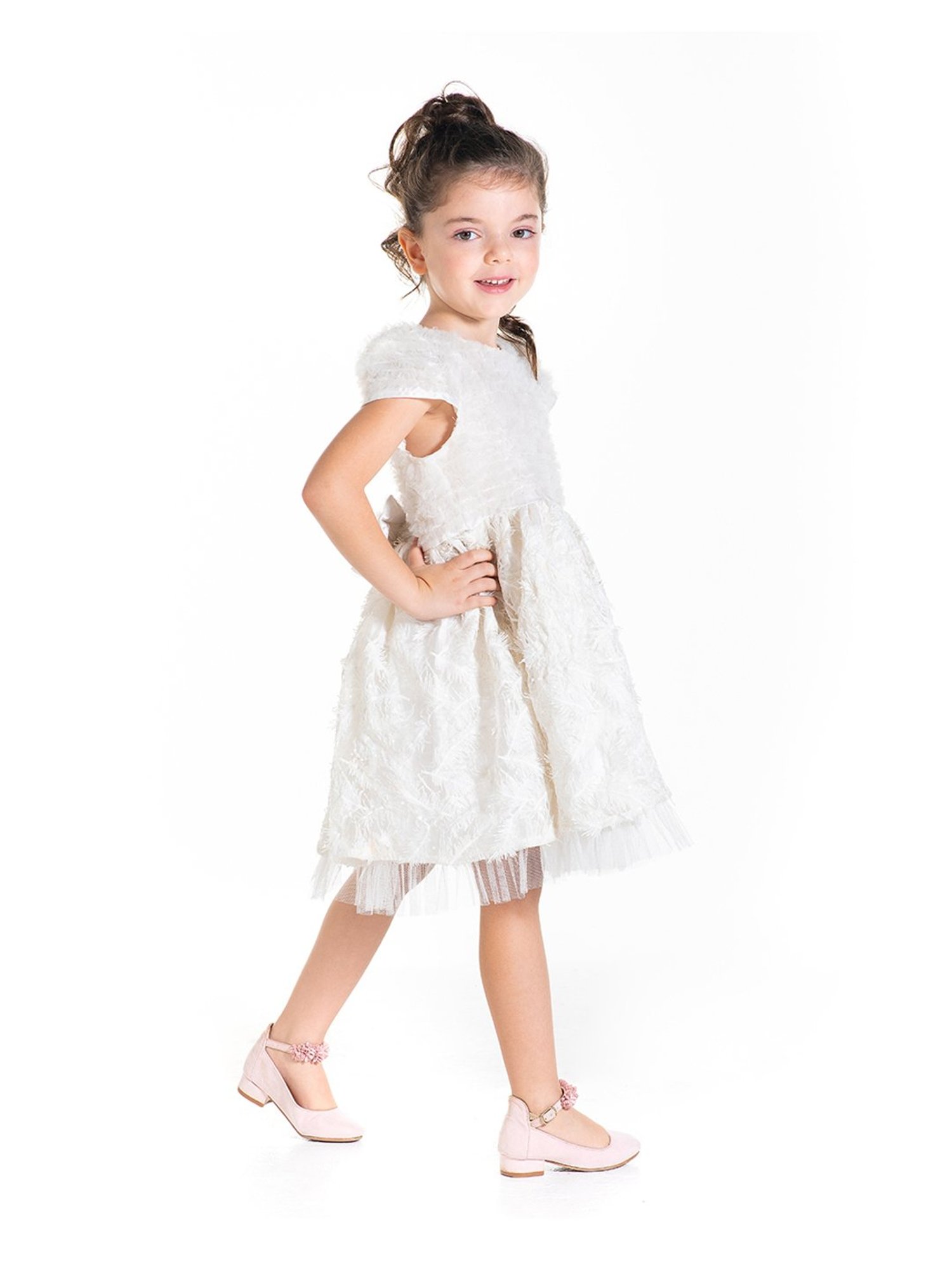 Cherry Crumble By Nitt Hyman Kids White Lace Dress