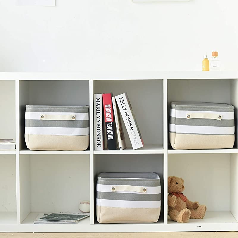 Storage Baskets 3Pack Dog Toy Baskets with Handles Storage Bins Set Works As Baby Storage Toy Storage Nursery Baskets Lattice 157L&times;118W&times;83H inch