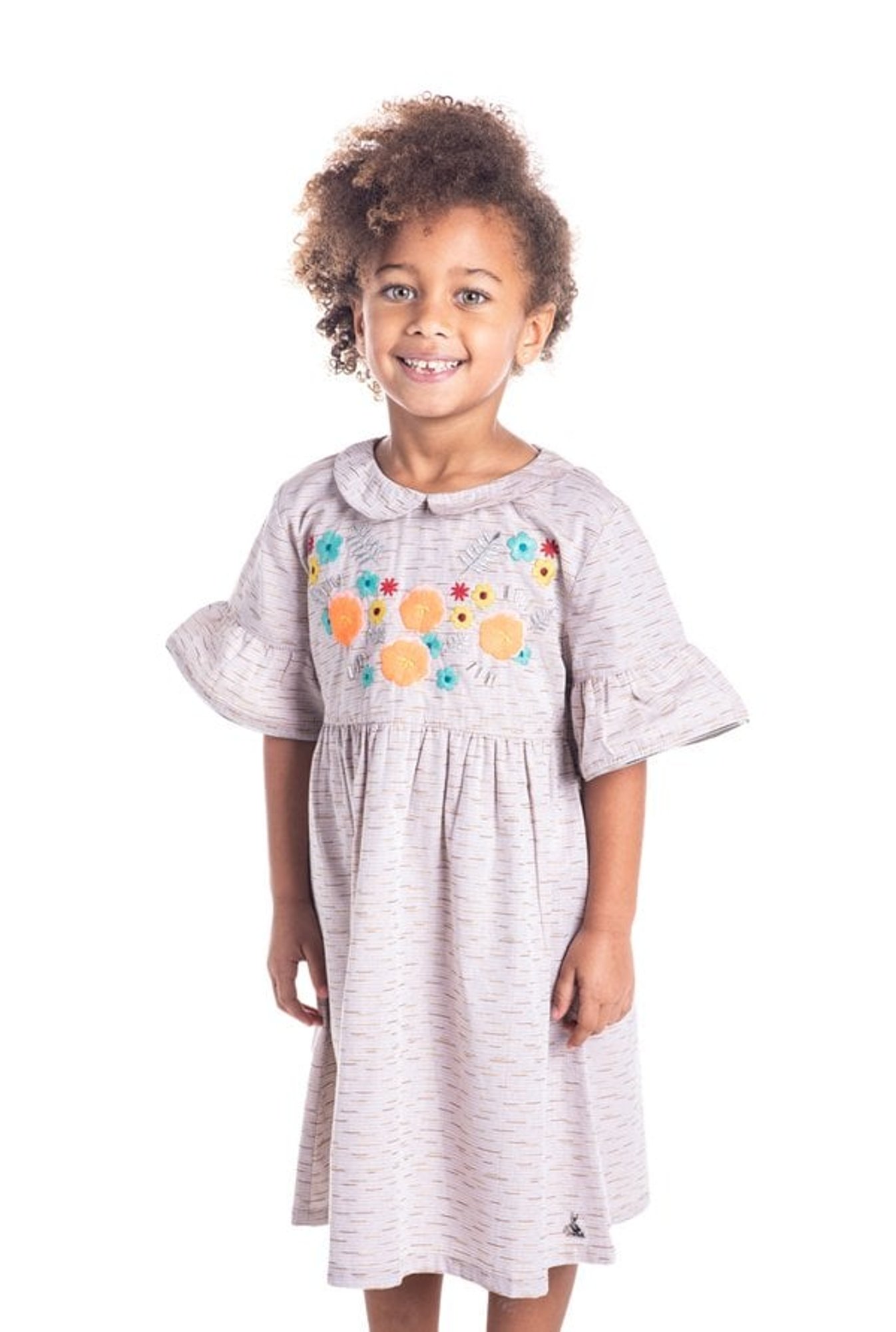 Cherry Crumble By Nitt Hyman Kids Multicolor Embroidered Dress