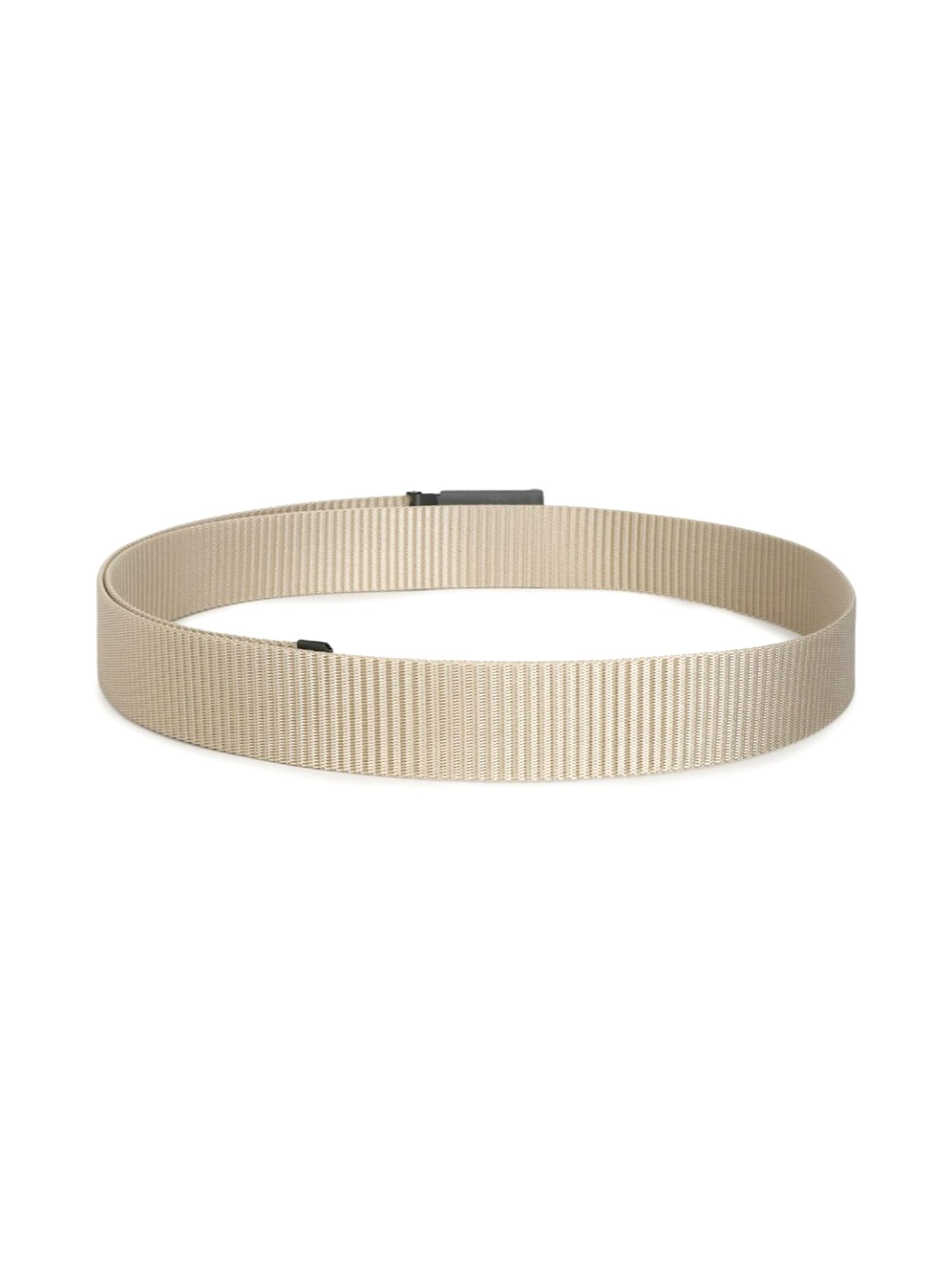 Louis Philippe Beige Textured Casual Belt for Men