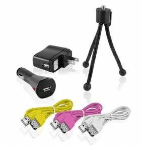 Ematic 6 in 1 Camera/Camcorder Accessory Kit (USB Car & Wall Charger, Tripod)