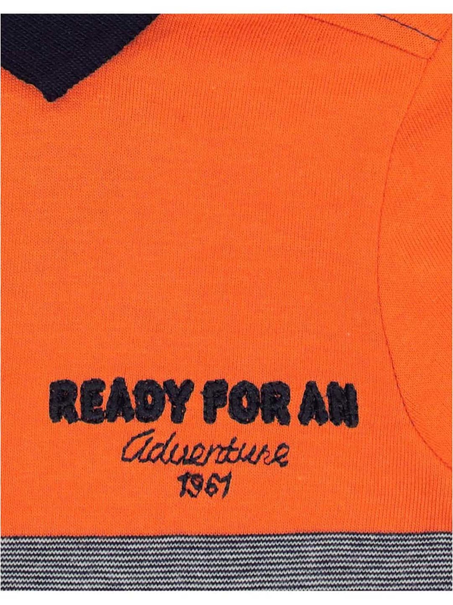 Mothercare Kids Multicolor Cotton Color Block Full Sleeves Polo T-Shirt