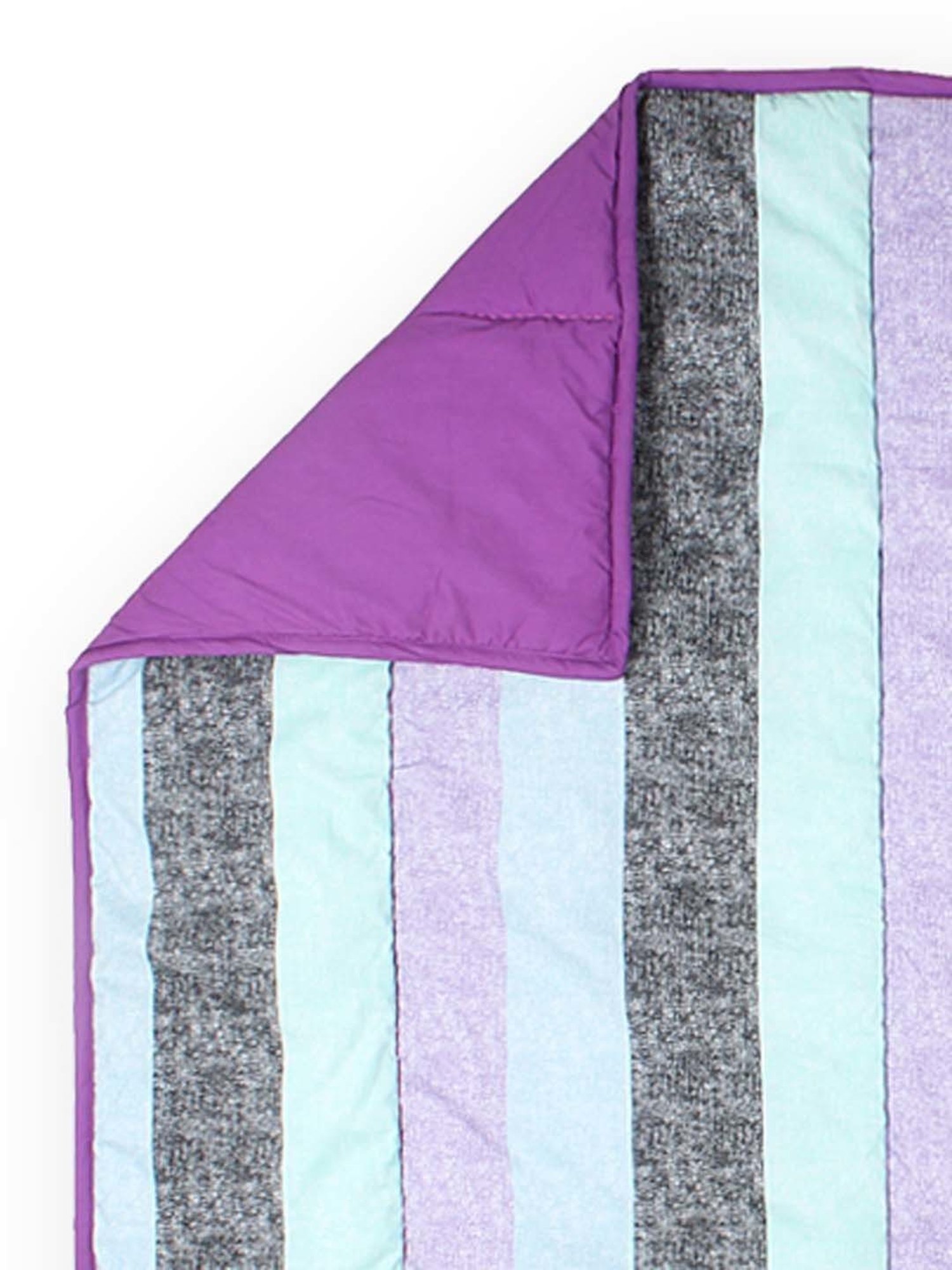 Maspar Vincent Green & Blue Cotton 120 TC Reversible Quilt - Set of 1