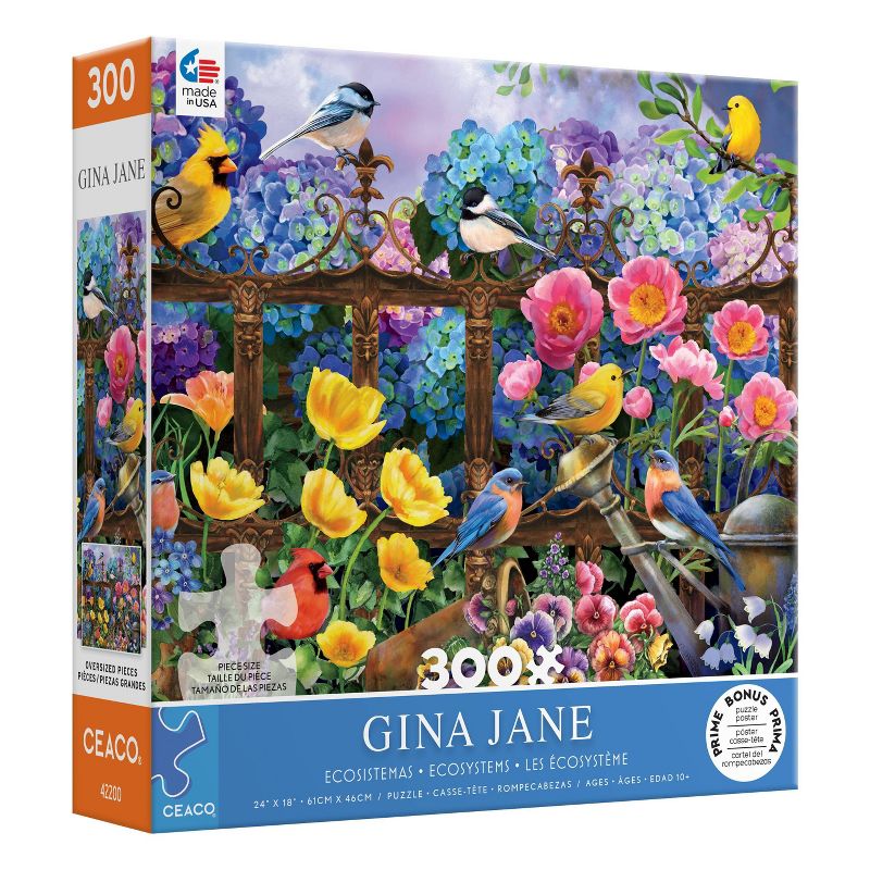 Ceaco Gina Lee: Hydrangea Oversized Jigsaw Puzzle - 300pc