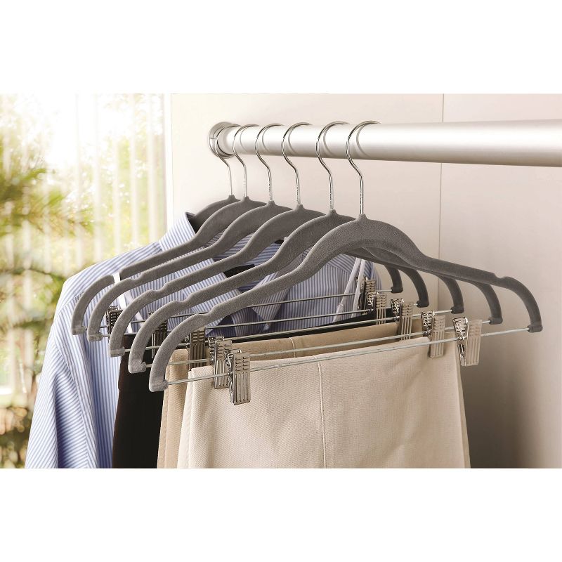 StorageWorks 2+2 Shelves Hanging Closet Organizer Gray