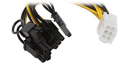 AYA 7" (7 inch) PCIE 6 pin "Y" Split to Two PCIE 2.0 8(6+2) pin Cable