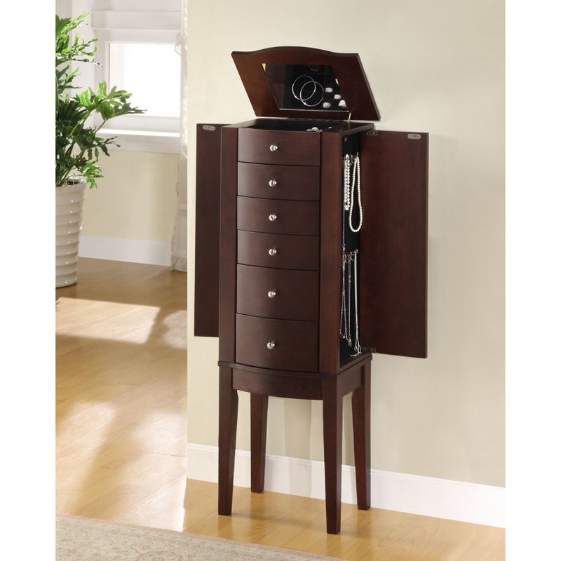 Francesca Jewelry Armoire Merlot Brown - Powell Company