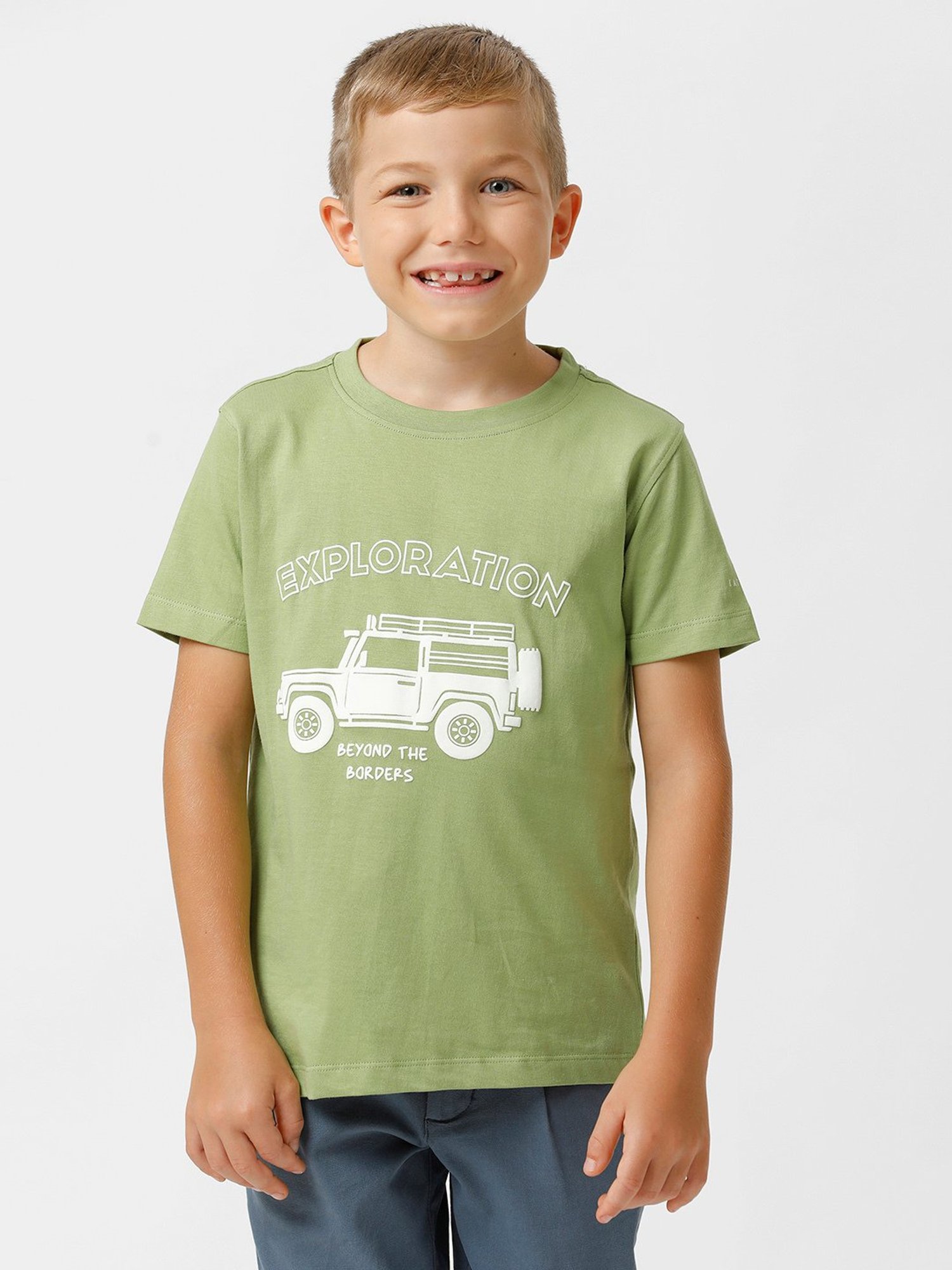 Kate & Oscar Kids Green Printed T-Shirt
