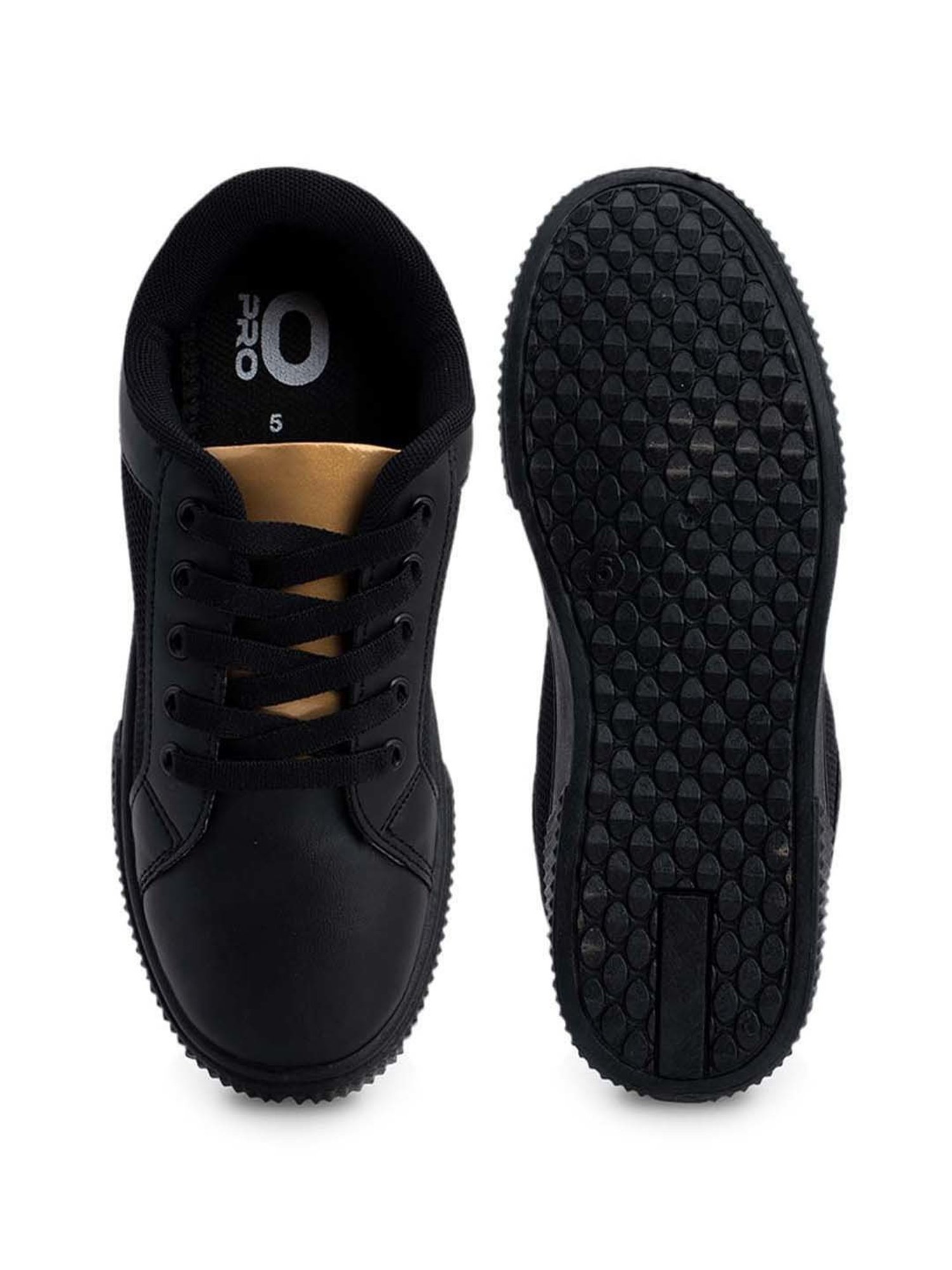 Pro by Khadim's Women's Black Sneakers