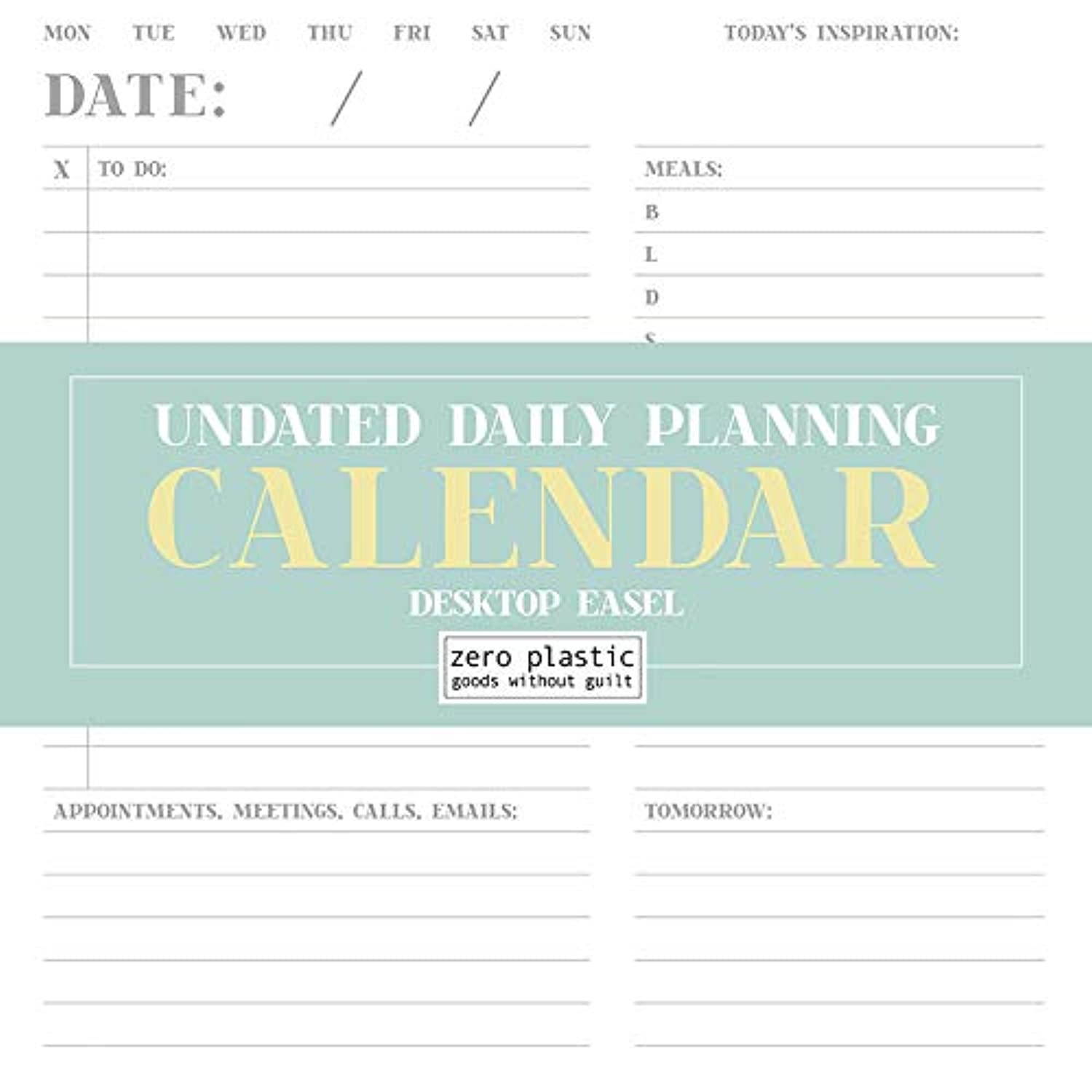 Undated Daily Planning Calendar