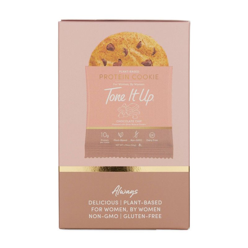 Tone It Up Plant-Based Protein Cookie - Chocolate Chip - 4ct