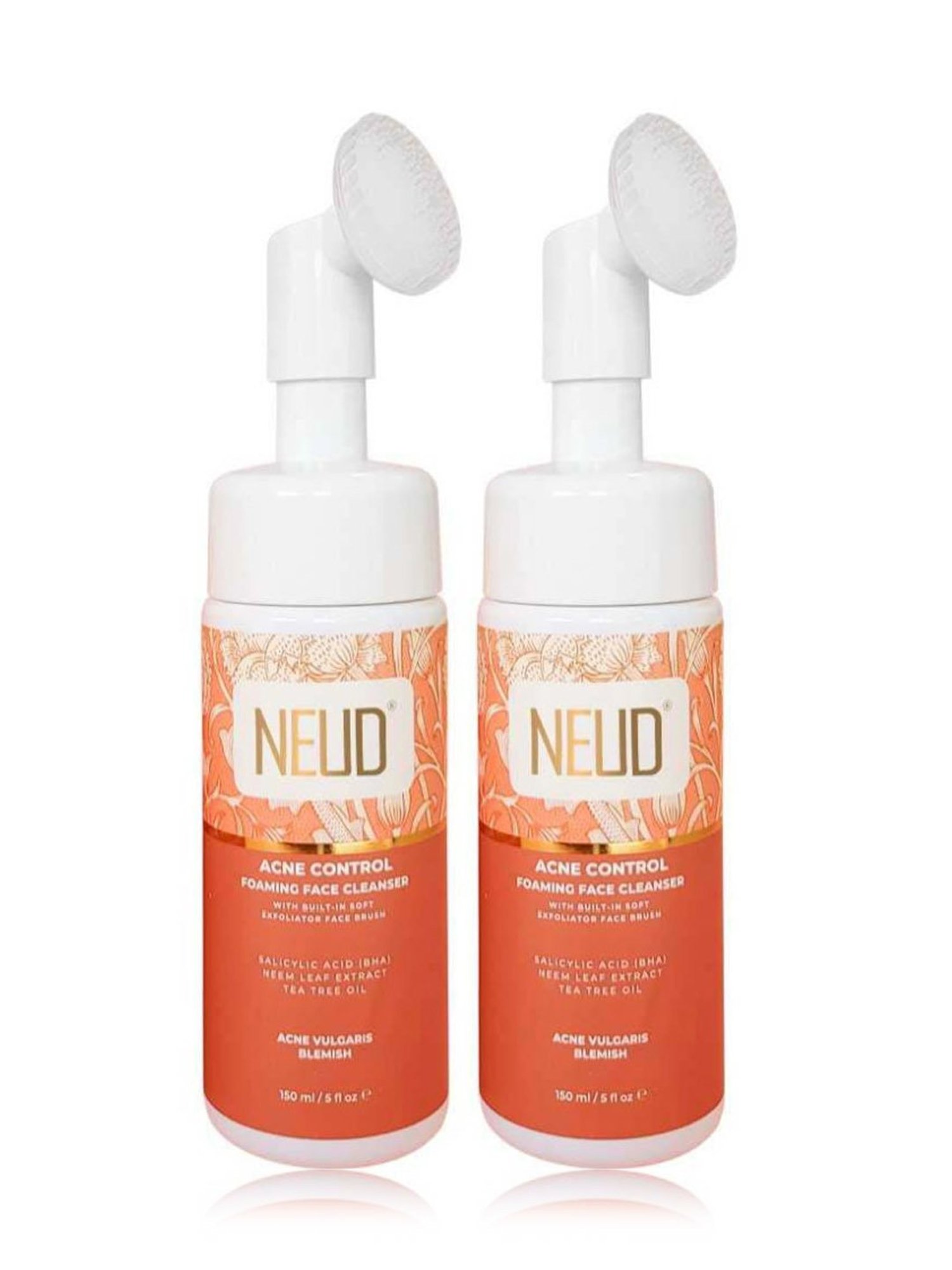 NEUD Acne Control Foaming Face Cleanser - 150 ml Each (Pack of 2)