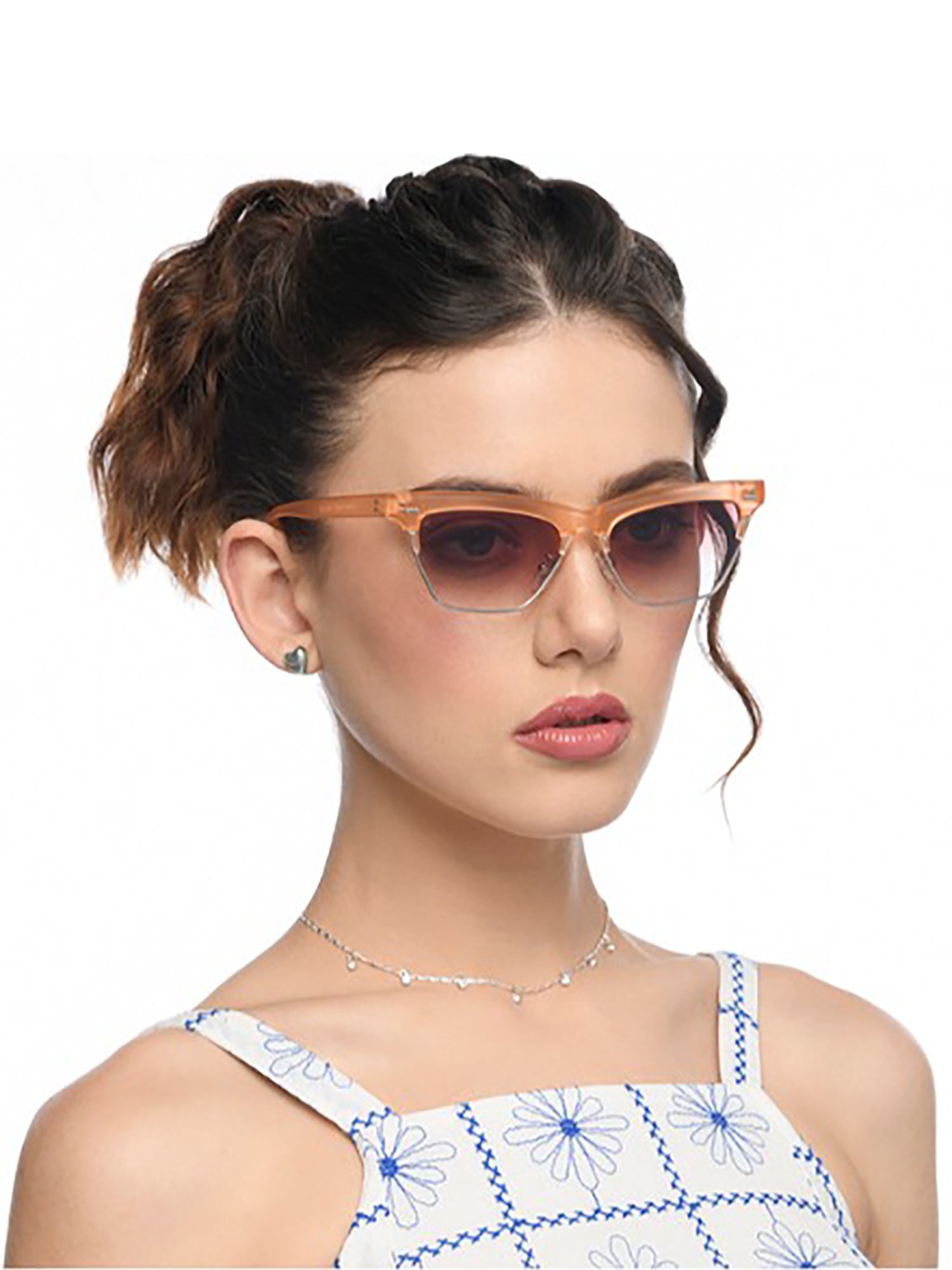 Vincent Chase HOLIDAY EDIT 2.0 Brown Clubmaster Polarised and UV Protected Lens Unisex Sunglasses