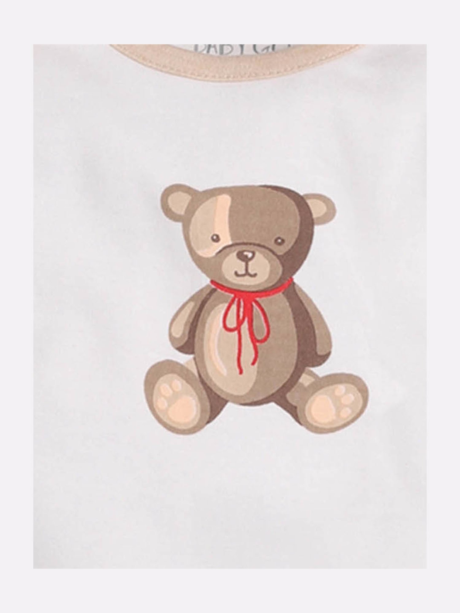 Baby Go Kids Beige & White Printed Rompers (Pack Of 2)