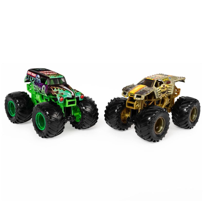Monster Jam 1:64 2 Packs (Reveal The Steel) - Grave Digger vs Max D