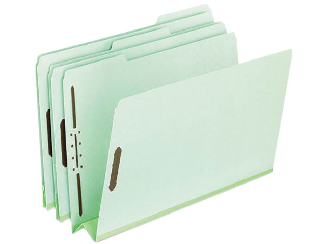 Esselte Pendaflex - 17187 - Pressboard Folders, 2 Fasteners, 3 Expansion, 1/3 Tab, Legal, Green, 25/Box