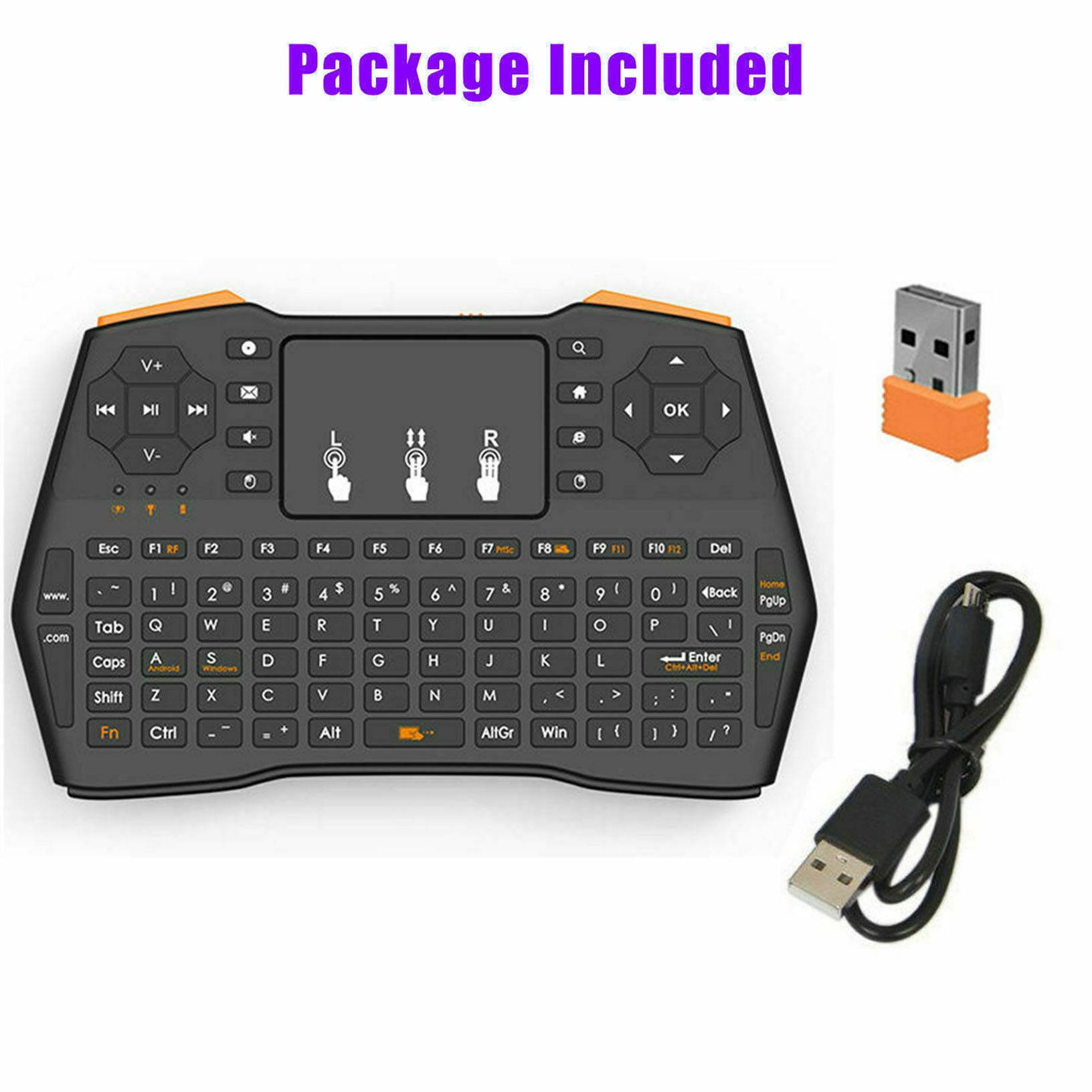 I8plus Mini Handheld 2.4G Wireless Keyboard Air Mouse Touchpad 5 Version