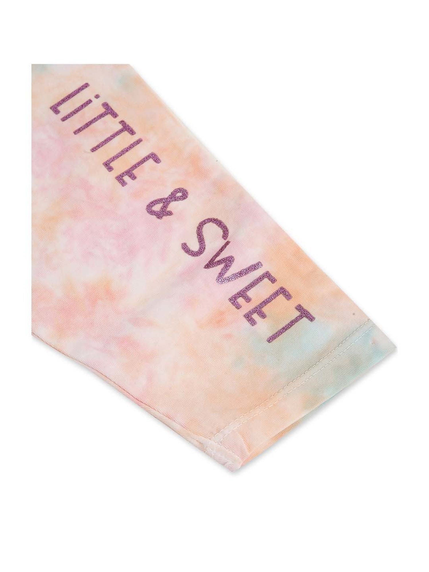 MiArcus Kids Peach & White Over Dyed Leggings