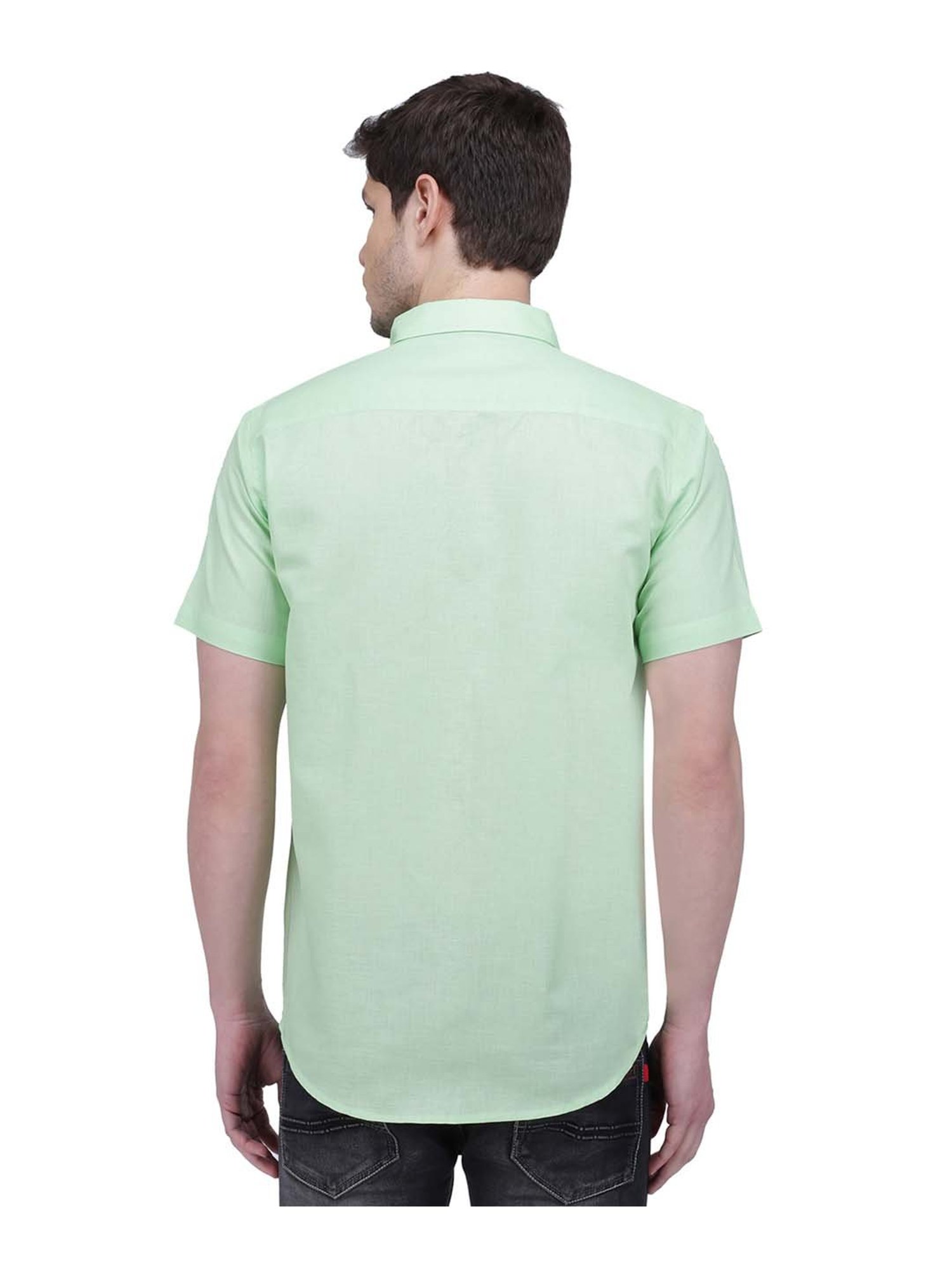 Southbay Pista Green Regular Fit Shirt