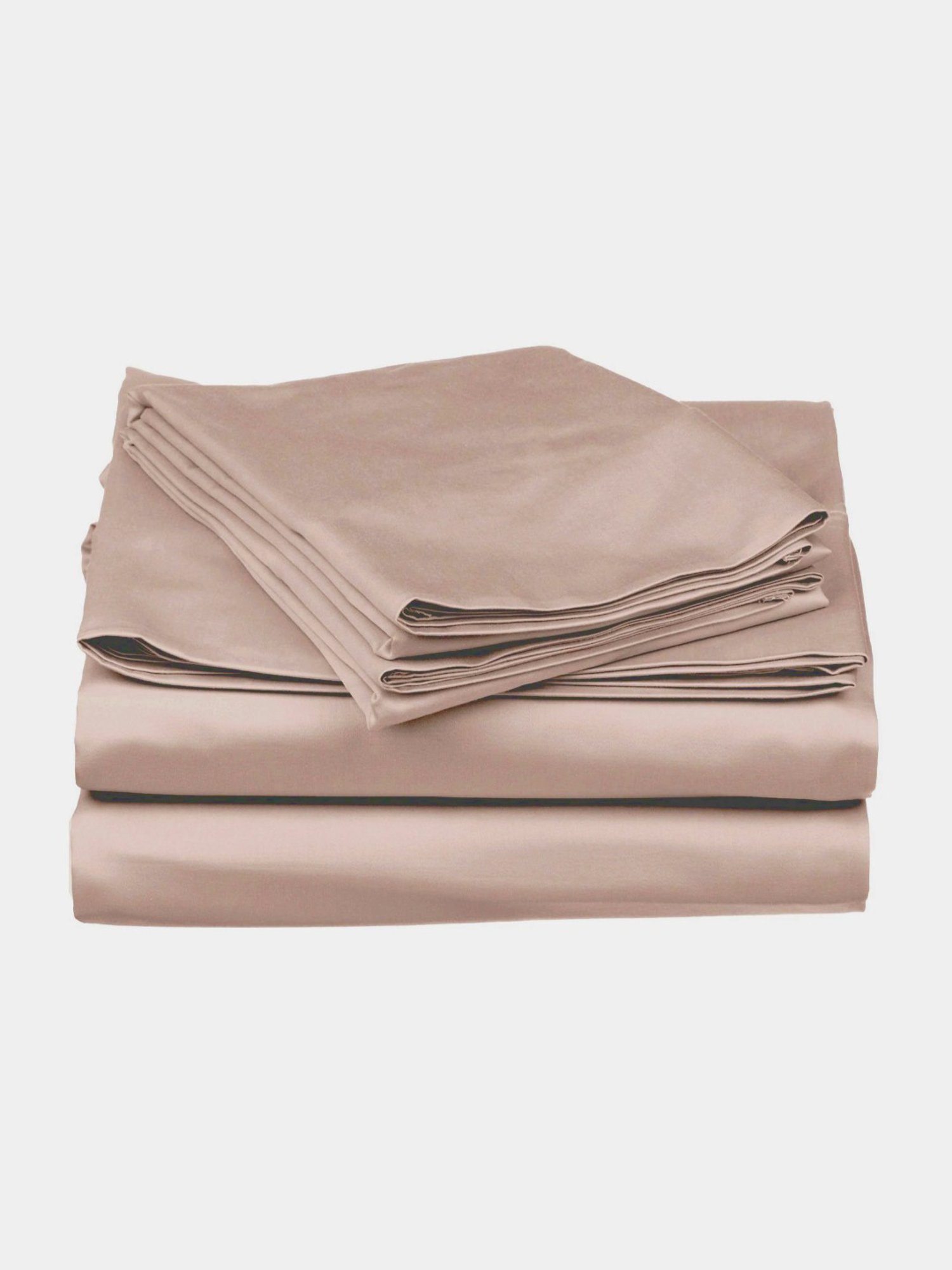 Stoa Paris Date Night Champagne Collection 300 TC Sateen Super King Bed Sheet with 4 Pillow Covers