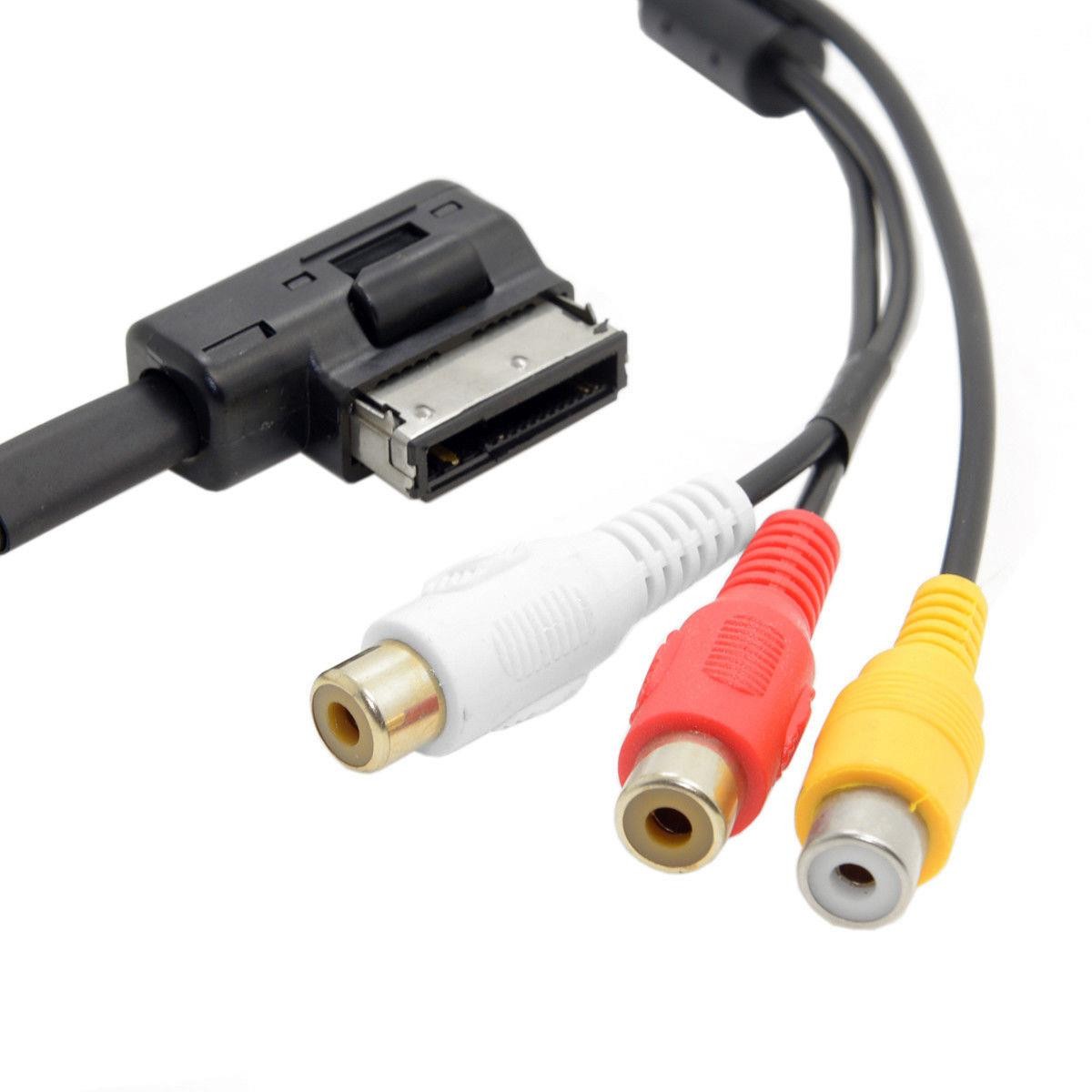 Media In AMI MDI MMI to 3 Port RCA Audio Video Female DVD Input Converter Adapter Cable for Car VW AUDI A1 A7 A8 Q7 S7 2009-2014