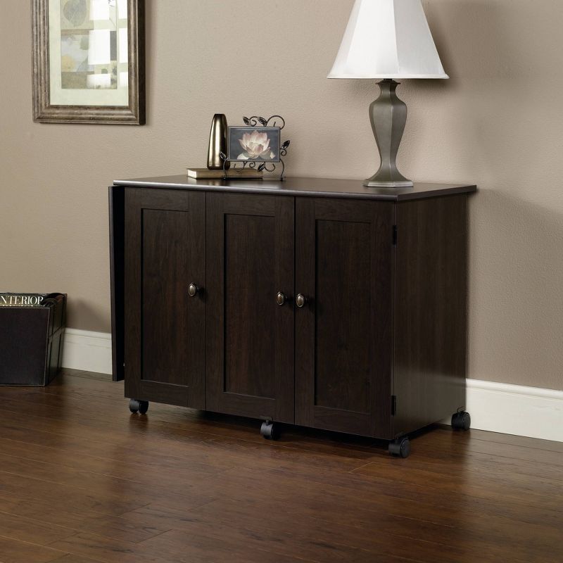 Sewing Craft Cart Cinnamon Cherry Red - Sauder