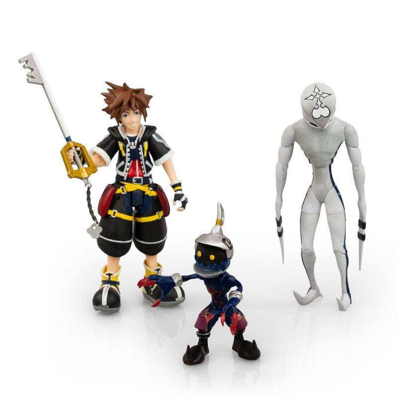 Diamond Comic Distributors, Inc. Kingdom Hearts 2 Action Figures Collection Set | Includes Sora, Dusk, & Soldier