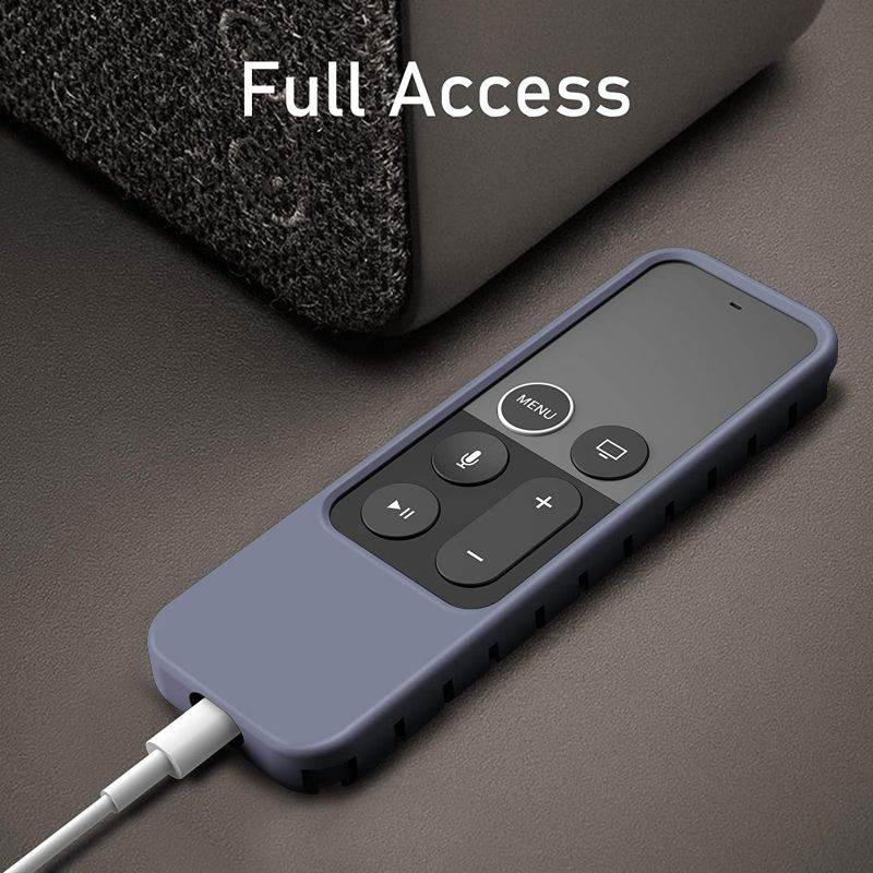 Fintie Protective Case for Apple TV 4K / HD Siri Remote (1st Generation) - Honey Comb Lightweight Anti Slip ShockProof Silicone Cover for Apple TV 4K 5th/ 4th Gen Siri Remote Controller, Lavender Gray