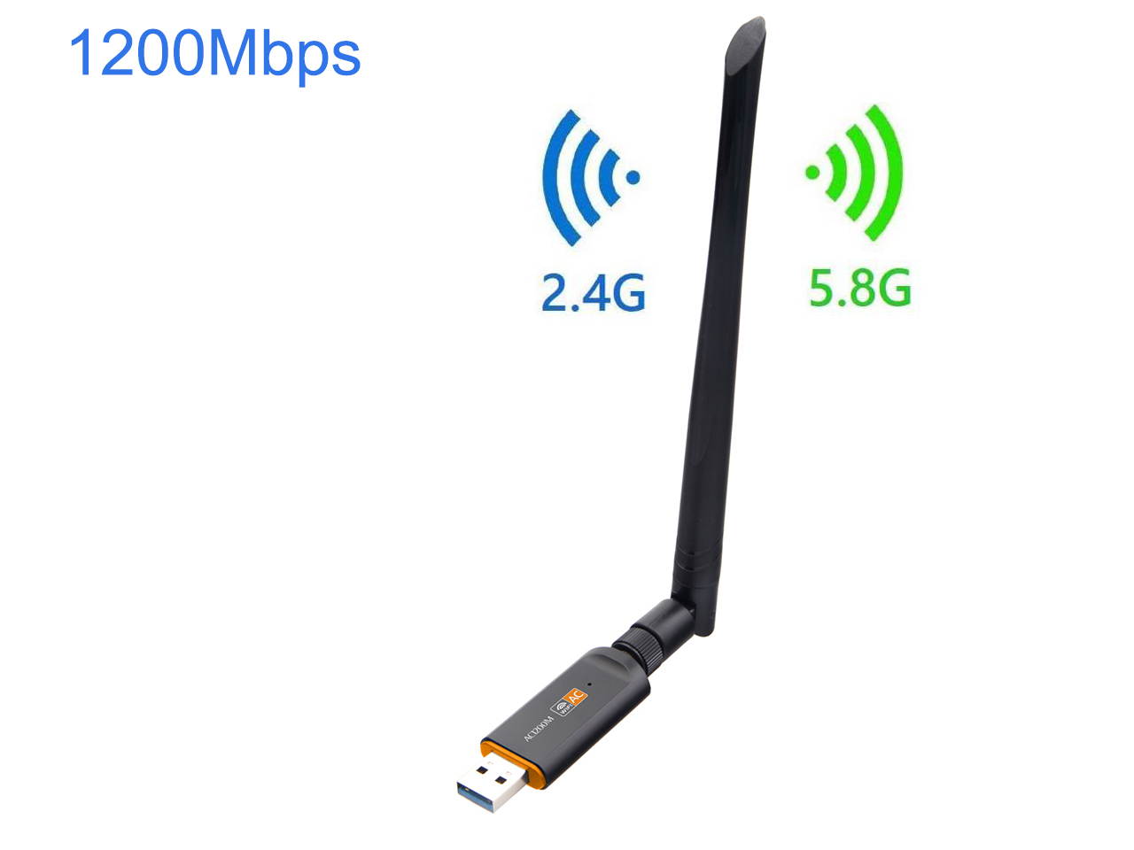 600Mbps USB WiFi Adapter, AC600 Dual Band Wireless USB Adapter 2.4G 5.0G High Gain 2dBi Antenna 802.11ac,Mini Wireless Network Card Supports Windows 10 8 7 Vista XP, Mac OS,Linux