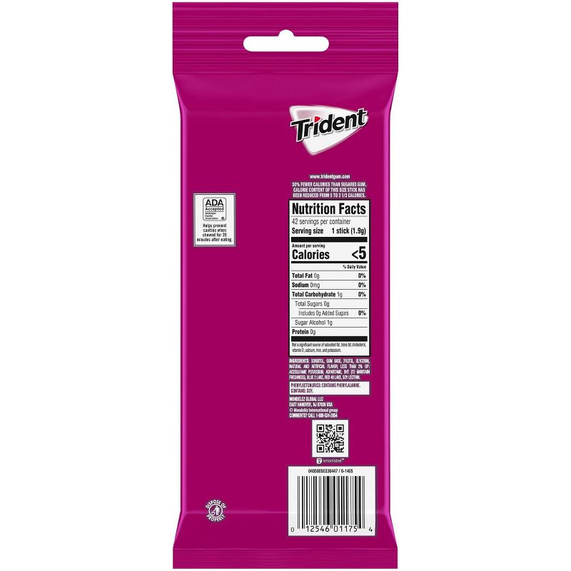 Trident Black Raspberry Twist Gum - 3pk/42pc