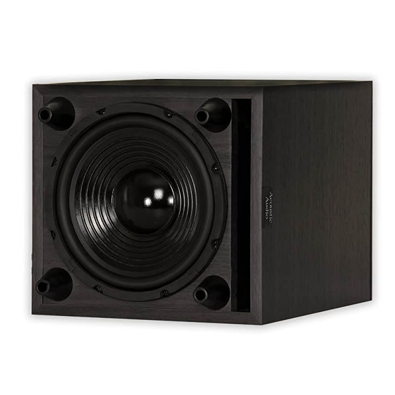 Audio PSW8 300 Watt 8Inch Down Firing Powered Subwoofer Black