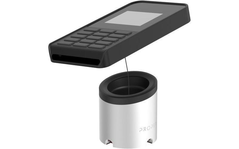 PROPER POS Prop Stand - 7" Height x 7" Width - Tabletop, Wall Mountable - Aluminum - Silver