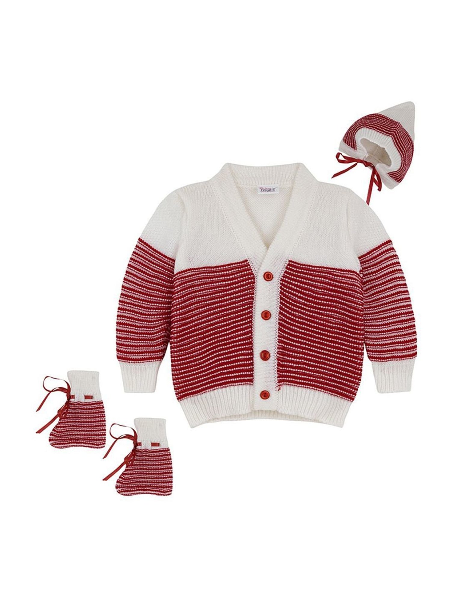 Pantaloons Baby Brown Cotton Printed Full Sleeves Sweater