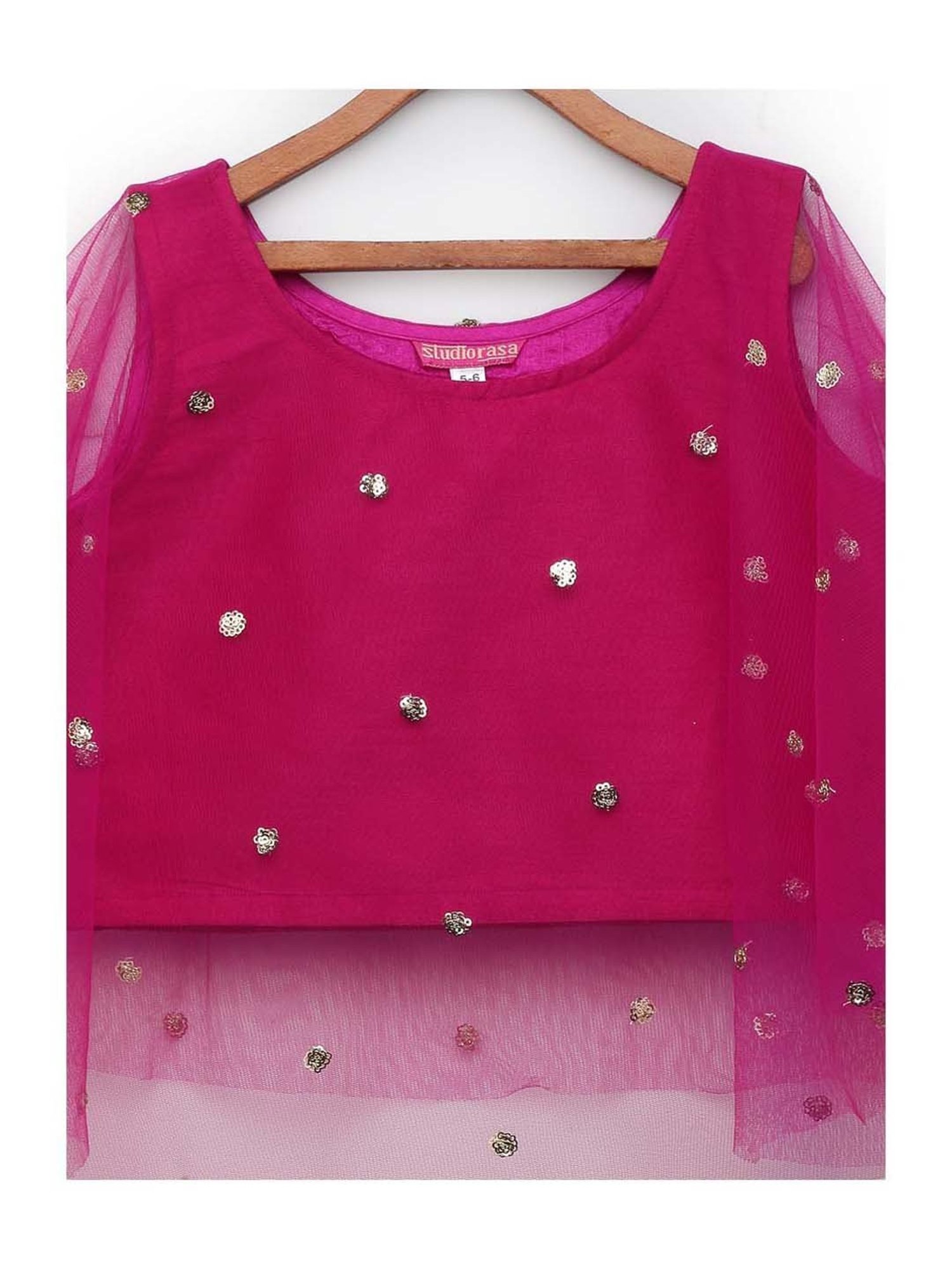 studiorasa Kids Pink Embellished Top