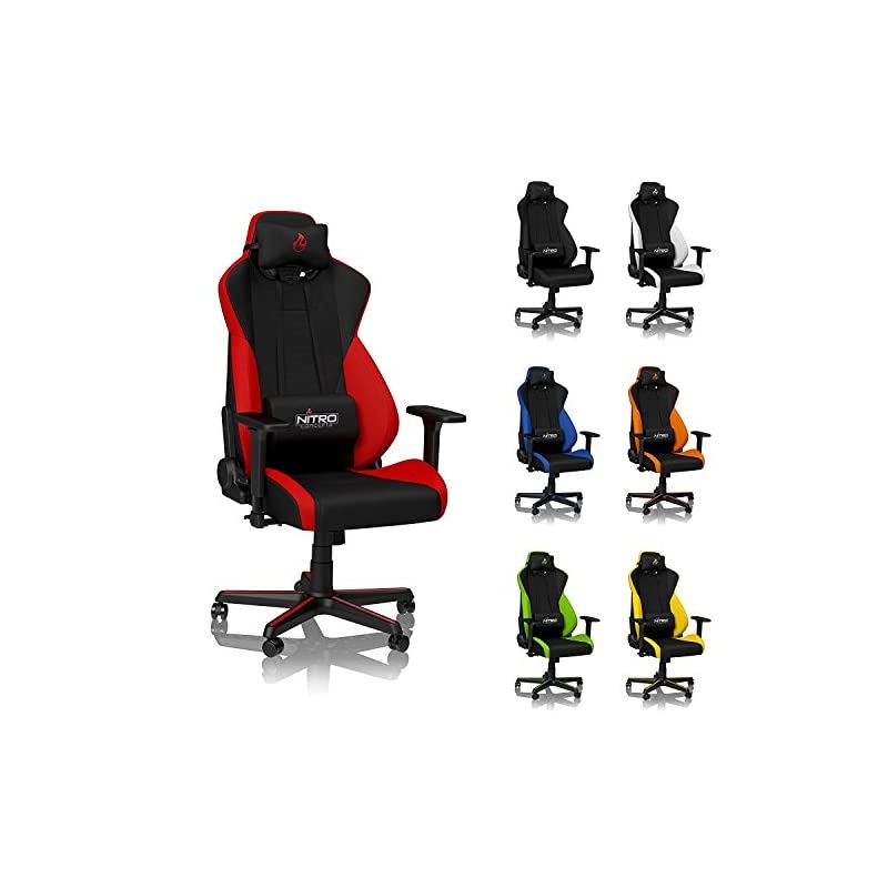 S300 Gaming Chair - Inferno Red - Office Chair - Ergonomic - Cloth Cover - Up to 300 lbs Users - 90&deg; to 135&deg; Reclinable - Adjustable Height & Armrests