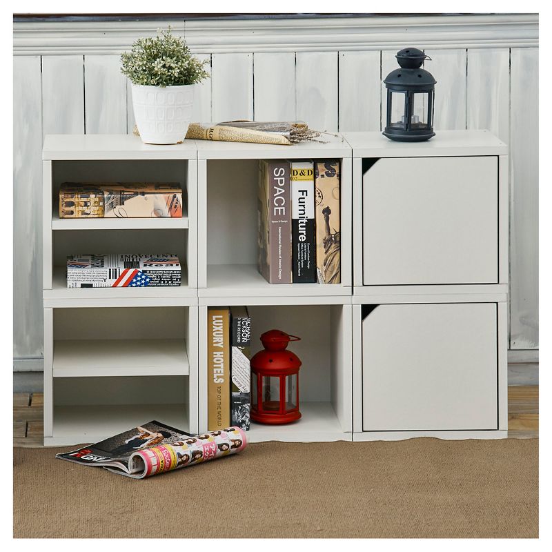 IRIS Tachi Series Modular Wood Stacking Storage Drawer Box Cabinet Cube, Gray