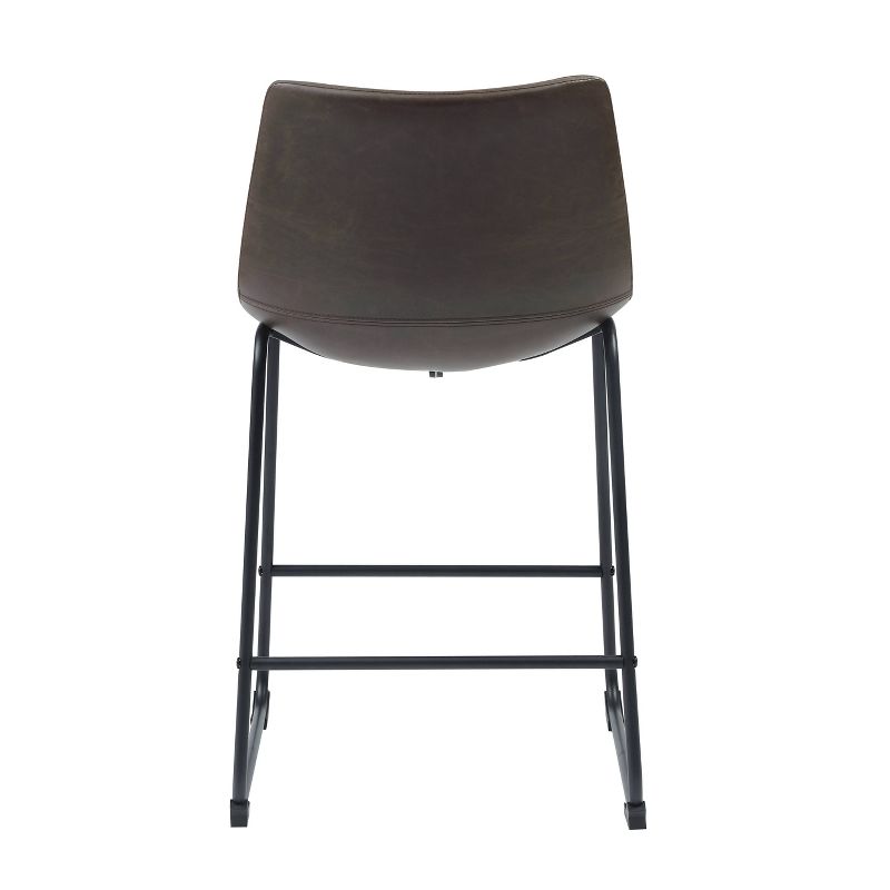 Set of 2 23.5" Private Reserves Counter Height Barstools Two-Tone Brown - Private Reserve