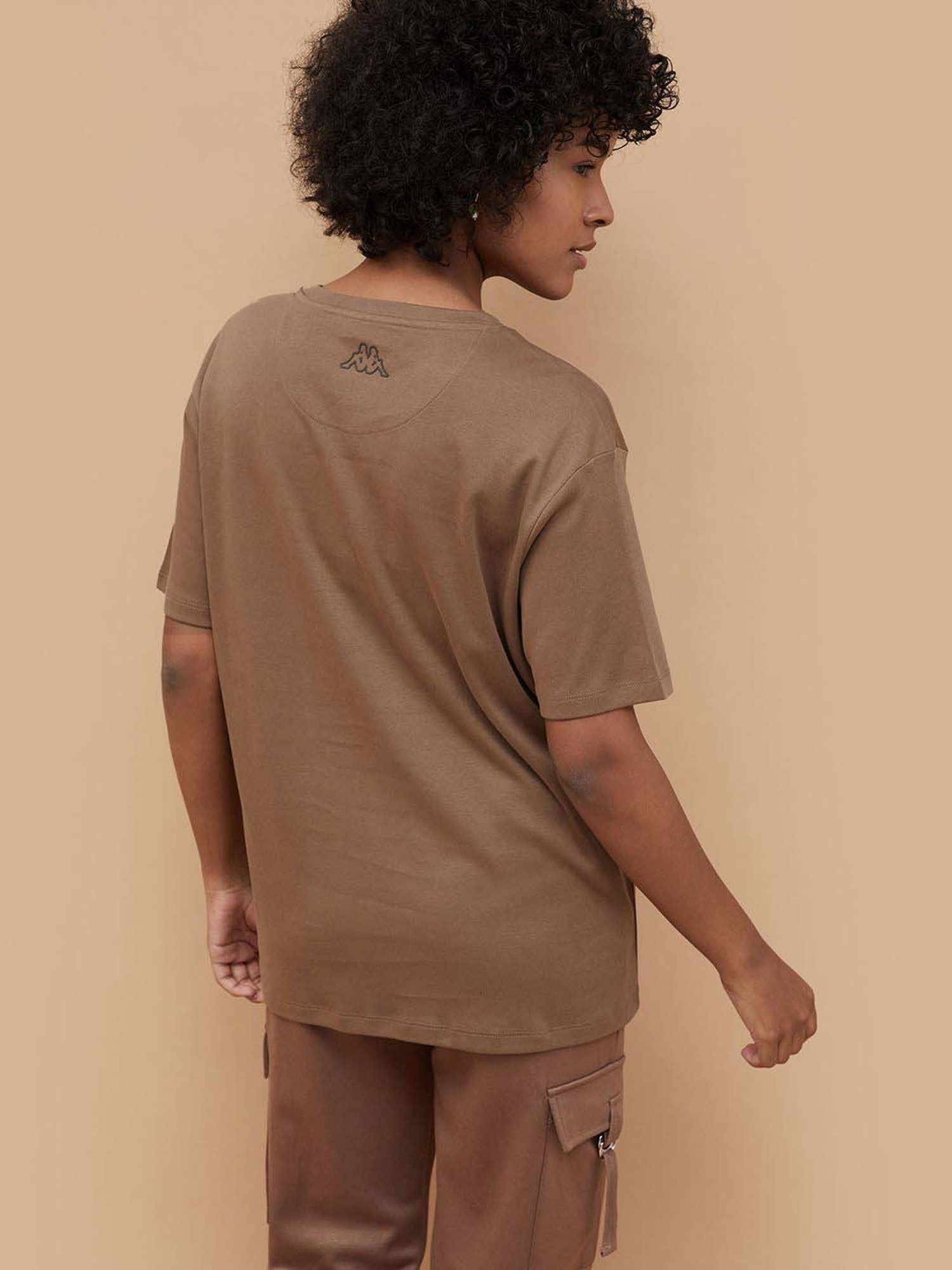 KAPPA Brown Cotton Printed Sports T-Shirt