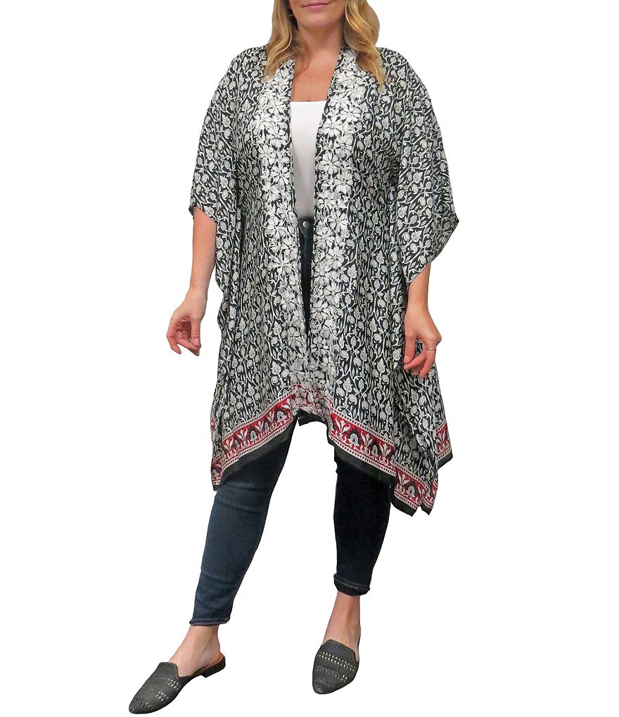 Karyn Seo Raquel Printed Kimono Maxi Cardigan