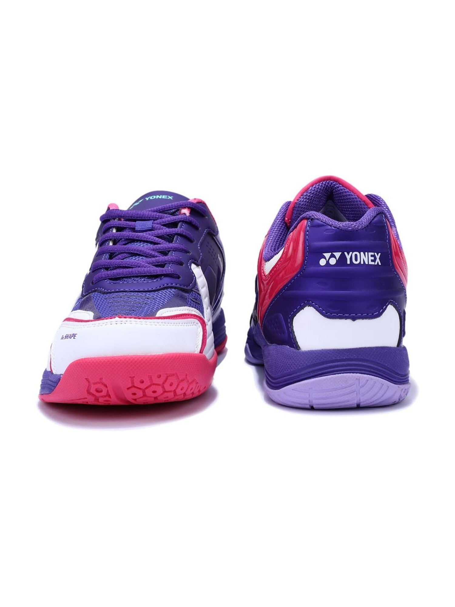 Yonex Badminton Shoe DUAL WHITE PURPLE VELVET BRIGHT ORCHID NON MARKING TRU CUSHION